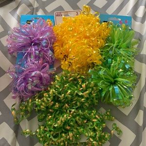 NWT new lot of gift bows- green, purple, yellow
